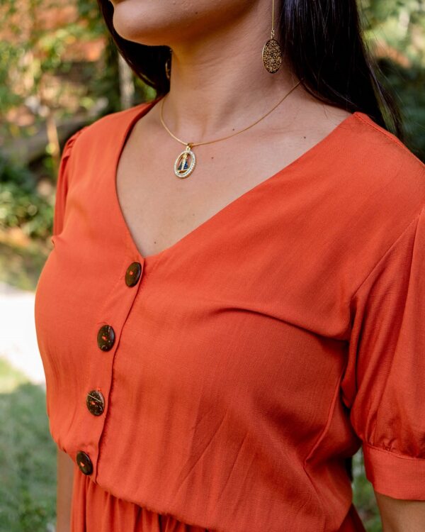Vestido Midi Marie Terracota